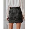 imageFloerns Womens Plaid High Waist Bodycon Mini SkirtBlack Dull