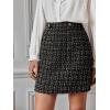 imageFloerns Womens Plaid High Waist Bodycon Mini SkirtBlack Dull