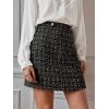 imageFloerns Womens Plaid High Waist Bodycon Mini SkirtBlack Dull
