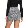 imageFloerns Womens Plaid High Waist Bodycon Mini SkirtBlack Houndstooth