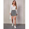 imageFloerns Womens Plaid High Waist Bodycon Mini SkirtBlack White Multi