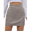 imageFloerns Womens Plaid High Waist Bodycon Mini SkirtBrown Multi