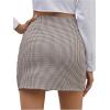 imageFloerns Womens Plaid High Waist Bodycon Mini SkirtBrown Multi