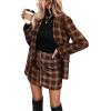 imageFloerns Womens Plaid High Waist Bodycon Mini SkirtBrown Tartan
