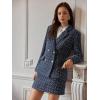 imageFloerns Womens Plaid High Waist Bodycon Mini SkirtDark Blue