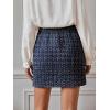 imageFloerns Womens Plaid High Waist Bodycon Mini SkirtDark Blue