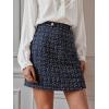 imageFloerns Womens Plaid High Waist Bodycon Mini SkirtDark Blue