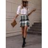 imageFloerns Womens Plaid High Waist Bodycon Mini SkirtGrey Black White Multi