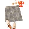 imageFloerns Womens Plaid High Waist Bodycon Mini SkirtGrey Brown