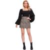 imageFloerns Womens Plaid High Waist Bodycon Mini SkirtGrey Orange