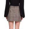 imageFloerns Womens Plaid High Waist Bodycon Mini SkirtGrey Orange