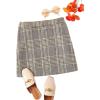 imageFloerns Womens Plaid High Waist Bodycon Mini SkirtGrey Plus