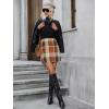 imageFloerns Womens Plaid High Waist Bodycon Mini SkirtOrange Multi