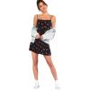 imageFloerns Womens Summer Floral Cherry Print A Line Short Cami DressBlack