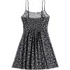 imageFloerns Womens Summer Floral Cherry Print A Line Short Cami DressBlack Multi
