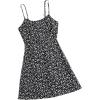 imageFloerns Womens Summer Floral Cherry Print A Line Short Cami DressBlack Multi