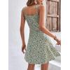 imageFloerns Womens Summer Floral Cherry Print A Line Short Cami DressGreen Floral