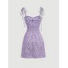 imageFloerns Womens Summer Floral Cherry Print A Line Short Cami DressLilac Purple