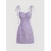 imageFloerns Womens Summer Floral Cherry Print A Line Short Cami DressLilac Purple