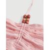 imageFloerns Womens Tie Backless Sleeveless Ruched Knitted Halter Crop TopLight Pink