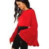 imageFloerns Womens 70s Western Flowy Bell Sleeve Blouse Tops ShirtsRed N