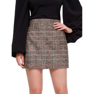 imageFloerns Womens Plaid High Waist Bodycon Mini SkirtGrey Orange