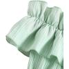 imageFloerns Girls Cold Shoulder Ruffle Trim Short Sleeve Belted A Line Midi DressMint Green