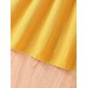 imageFloerns Girls Cold Shoulder Ruffle Trim Short Sleeve Belted A Line Midi DressYellow