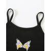 imageFloerns Girls Graphic Print Clothes Cami Top Sweatpants with Jacket 3 Piece OutfitBlack