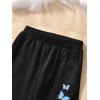 imageFloerns Girls Graphic Print Clothes Cami Top Sweatpants with Jacket 3 Piece OutfitBlack Butterfly