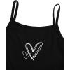 imageFloerns Girls Graphic Print Clothes Cami Top Sweatpants with Jacket 3 Piece OutfitBlack Purse