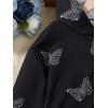 imageFloerns Girls Graphic Print Clothes Cami Top Sweatpants with Jacket 3 Piece OutfitBlack White Butterfly