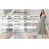 imageFloerns Womens Boho Floral Print Off Shoulder Split Long A Line DressBlue White