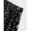 imageFloerns Womens Plus Size Ditsy Floral Flared Midi Skirt Polka Dots Pleated SkirtsBlack Ink