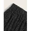 imageFloerns Womens Plus Size Ditsy Floral Flared Midi Skirt Polka Dots Pleated SkirtsDark Black