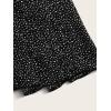 imageFloerns Womens Plus Size Ditsy Floral Flared Midi Skirt Polka Dots Pleated SkirtsDark Black