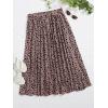 imageFloerns Womens Plus Size Ditsy Floral Flared Midi Skirt Polka Dots Pleated SkirtsDark Pink