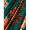 imageFloerns Womens Plus Size Ditsy Floral Flared Midi Skirt Polka Dots Pleated SkirtsGreen Orange Floral