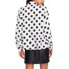 imageFloerns Womens Printed Bow Tied Neck Lantern Long Sleeve Workwear Shirts BlouseA White Polka Dot
