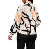 imageFloerns Womens Printed Bow Tied Neck Lantern Long Sleeve Workwear Shirts BlouseApricot Yellow Multi