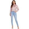 imageFloerns Womens Printed Bow Tied Neck Lantern Long Sleeve Workwear Shirts BlouseNew Pink Dot