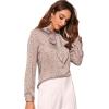 imageFloerns Womens Printed Bow Tied Neck Lantern Long Sleeve Workwear Shirts BlousePink Dot