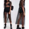 imageFloerns Womens Sheer Mesh Dress Beach Swimwear See Through Cover UpsDeep Black