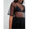 imageFloerns Womens Sheer Mesh Dress Beach Swimwear See Through Cover UpsDeep Black