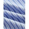 imageFloerns Womens Striped Print Letter Patched Elastic Waist Straight Wide Leg Casual ShortsBlue White Cream