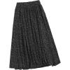 imageFloerns Womens Plus Size Ditsy Floral Flared Midi Skirt Polka Dots Pleated SkirtsDark Black