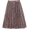 imageFloerns Womens Plus Size Ditsy Floral Flared Midi Skirt Polka Dots Pleated SkirtsDark Pink