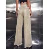 imageFloerns Womens Contrast Sequin High Waist Wide Leg Party Clubwear Long PantsChampagne