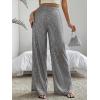 imageFloerns Womens Contrast Sequin High Waist Wide Leg Party Clubwear Long PantsSilver