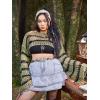 imageFloerns Womens Plus Size Boat Neck Long Sleeve Hollow Out Crochet Cropped SweaterArmy Green